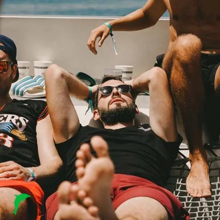 Paella lunch and Swim Boat Party Barcelona
