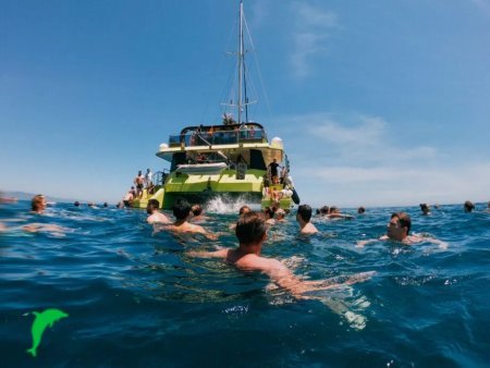 Paella lunch and Swim Boat Party Barcelona
